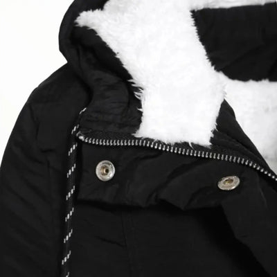 Army parka with fur hood