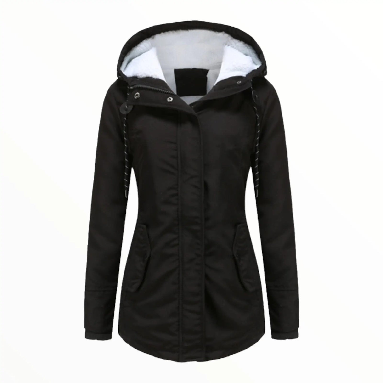 Army parka with fur hood