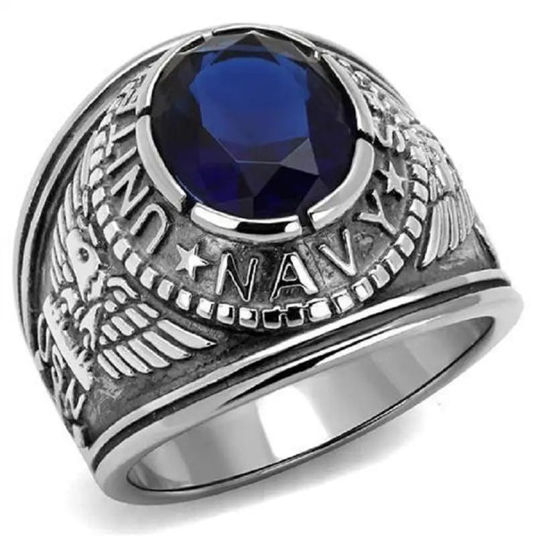 Mens blue stone ring