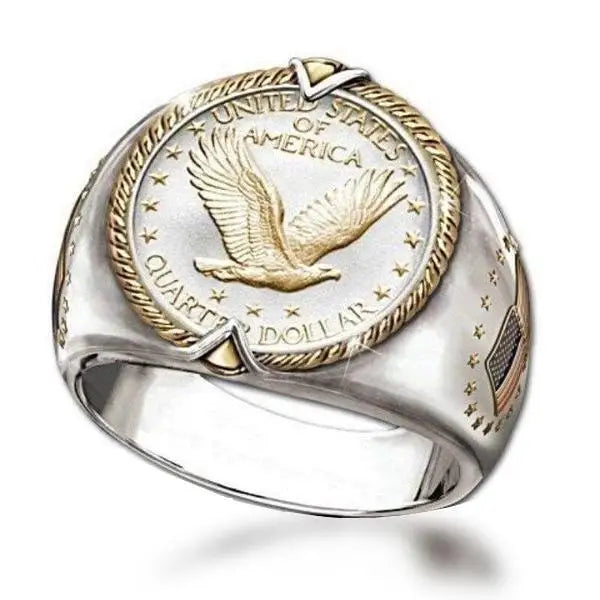 Coin signet ring