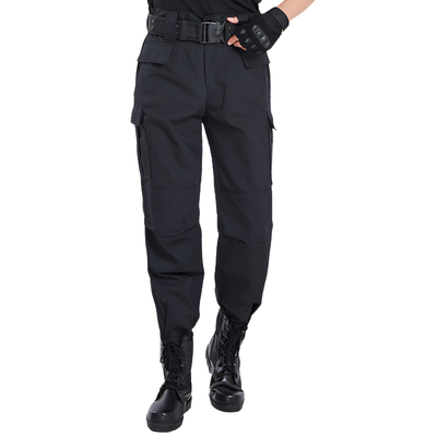 Black military combat trousers
