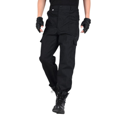 Black ripstop combat trousers
