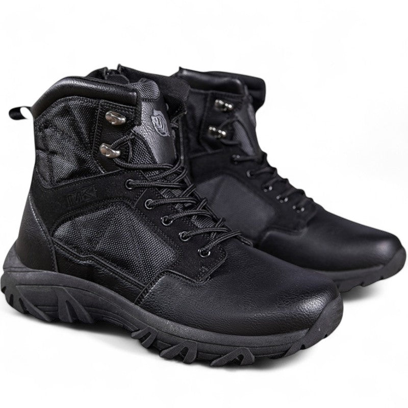 Black tactical combat boots