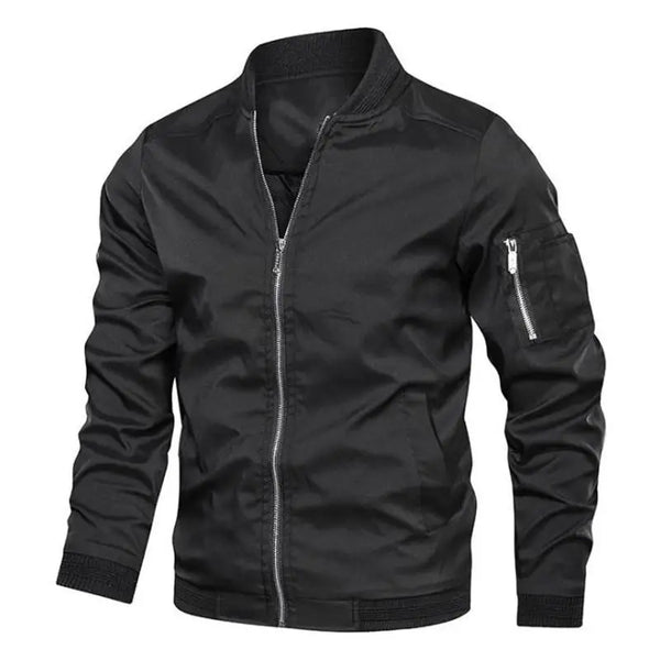 Mens black bomber jacket