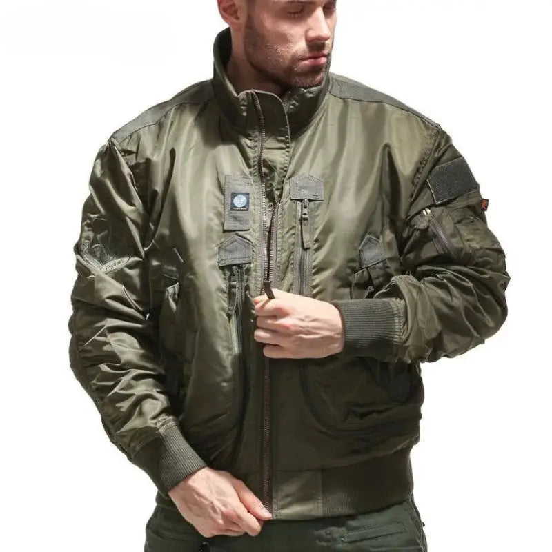 Green bomber jacket