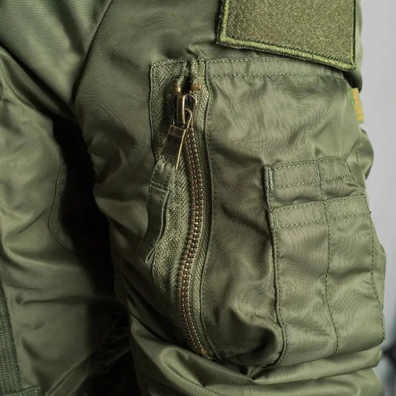 Green bomber jacket