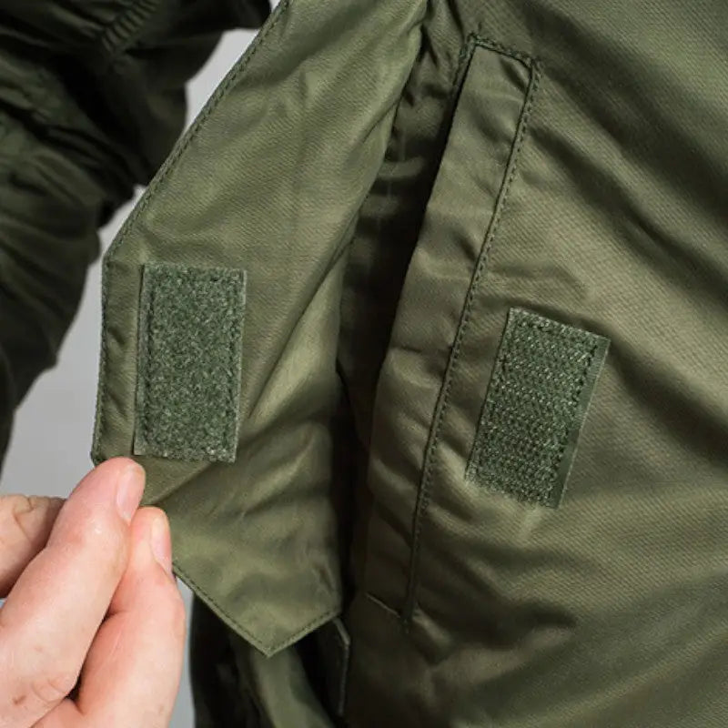Green bomber jacket