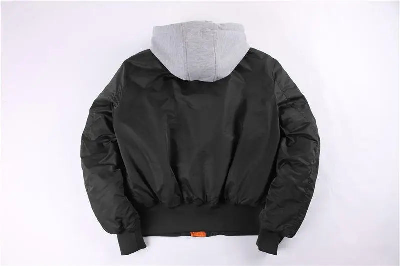 Hooded bomber jacket