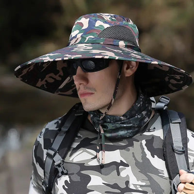 Blue military bush hat