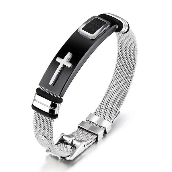 Mens cross bracelet