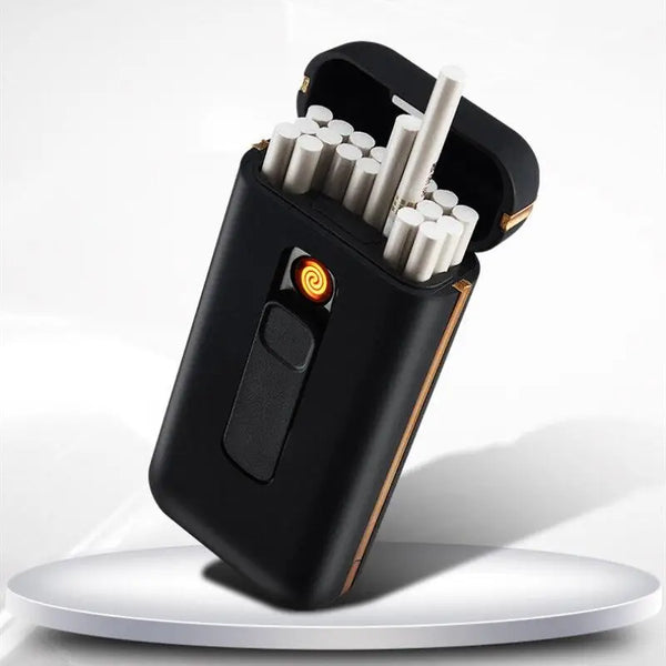Cigarette case with lighter