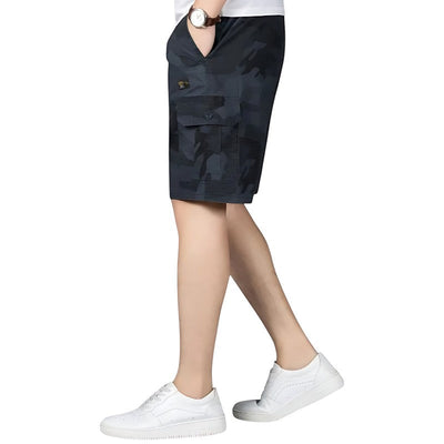 Camouflage cargo shorts for men