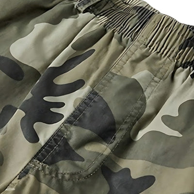 Camouflage cargo shorts for men
