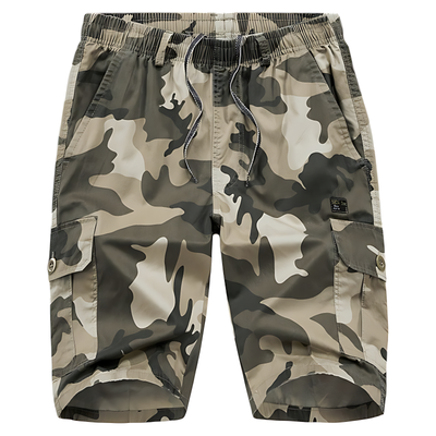 Camouflage cargo shorts for men