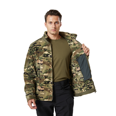 Camouflage fleece jacket army