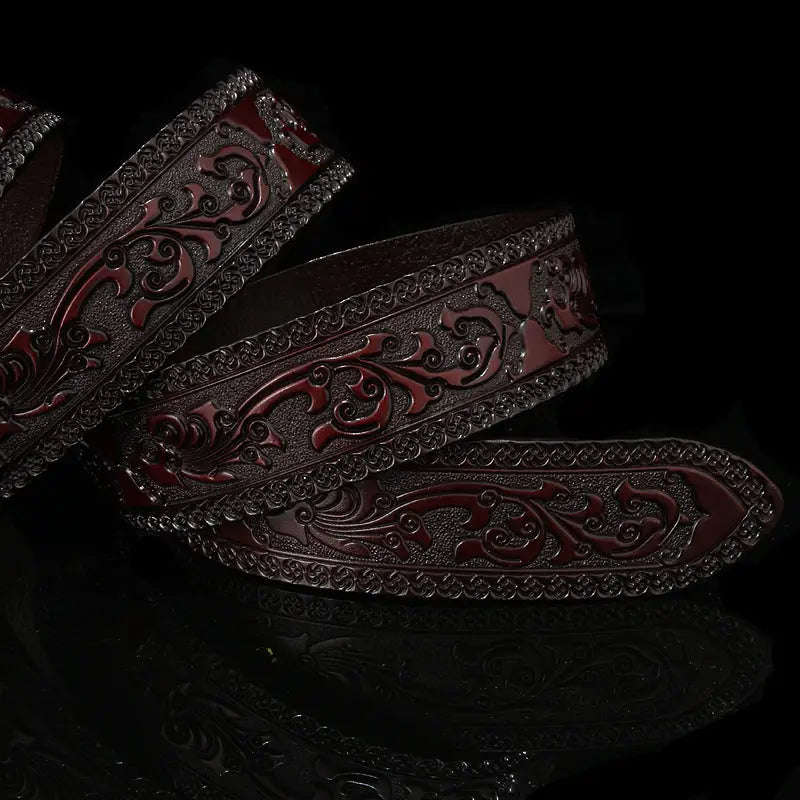 Western leather belt