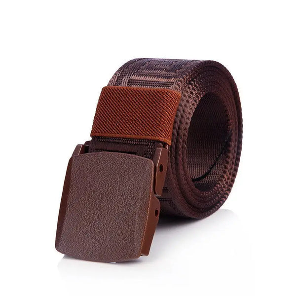 Tactical belt with plastic buckle