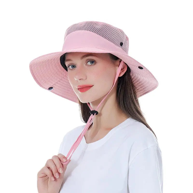 Womens wide brim sun hat