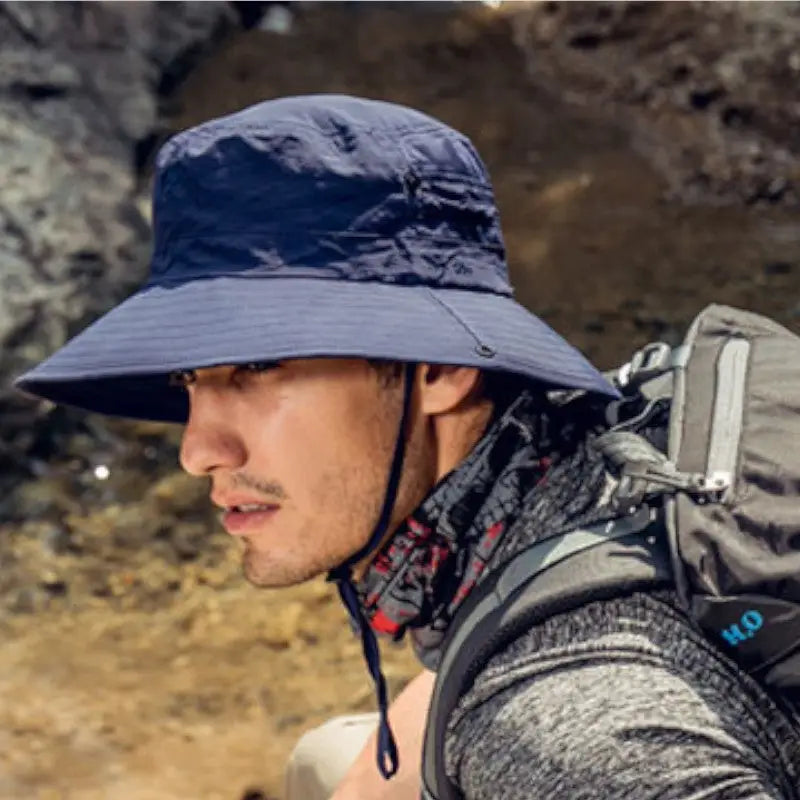 Mens wide brim sun hat