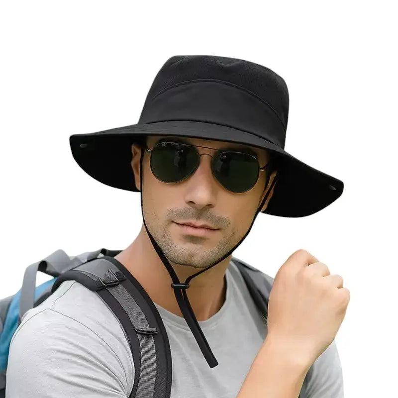 Wide brim packable hat