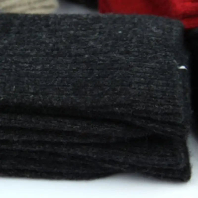 Black wool socks