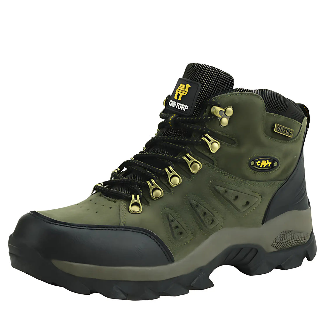 Suede hiking boots