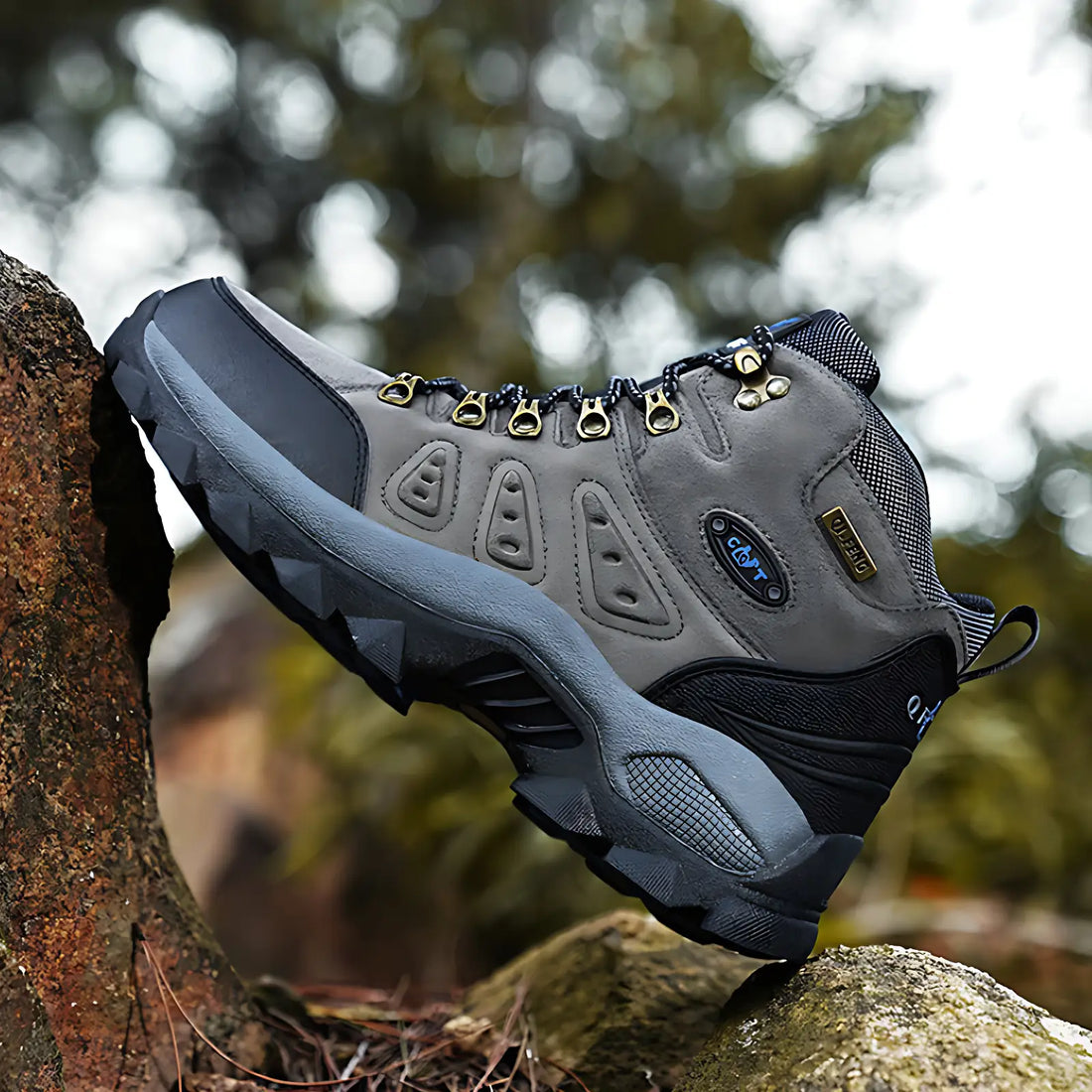 Suede hiking boots