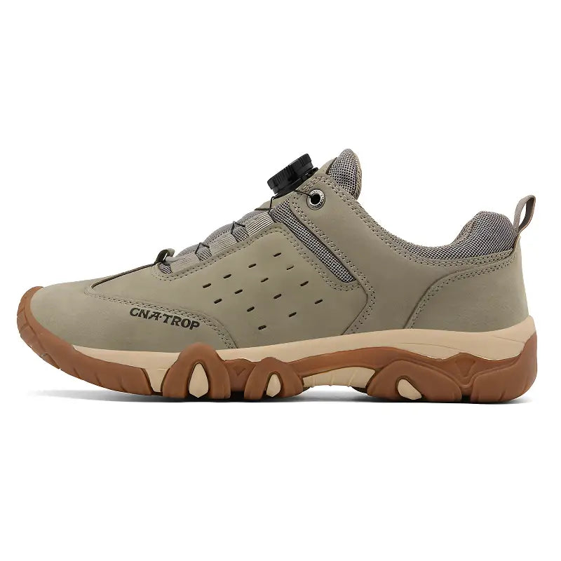 Suede hiking shoes