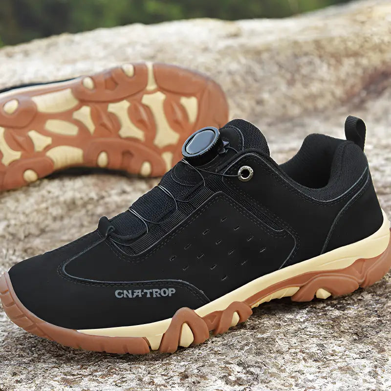 Suede hiking shoes