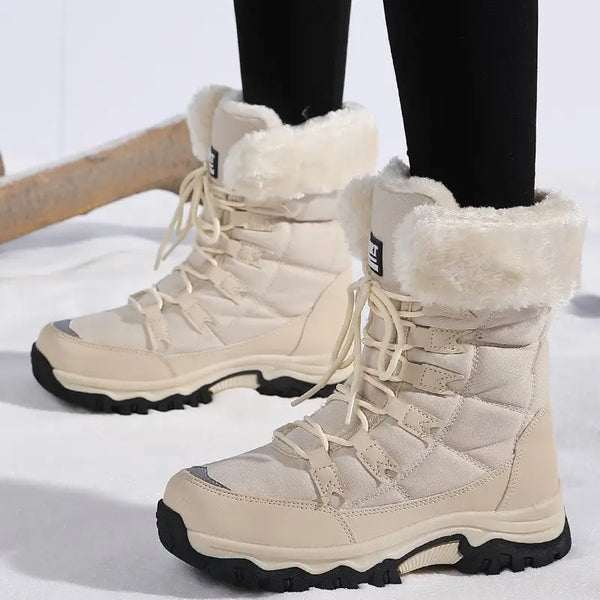 Womens fur lined snow boots