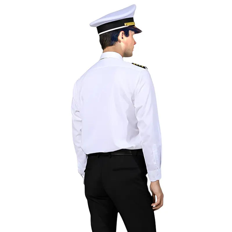 White pilot shirt