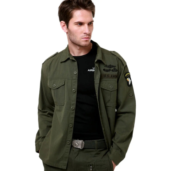Olive military shirt
