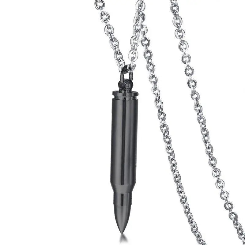 Gold bullet necklace