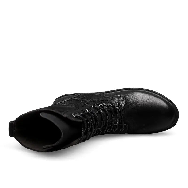 Mens black military boots