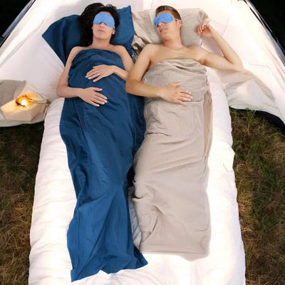 Compact sleeping bag liner