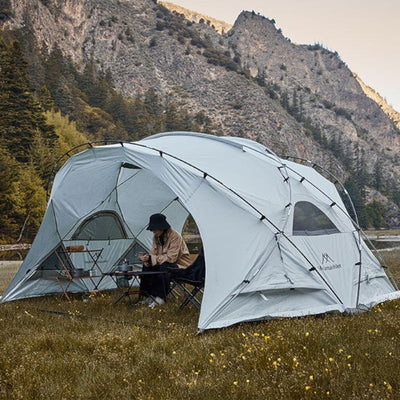 Double opening dome tent