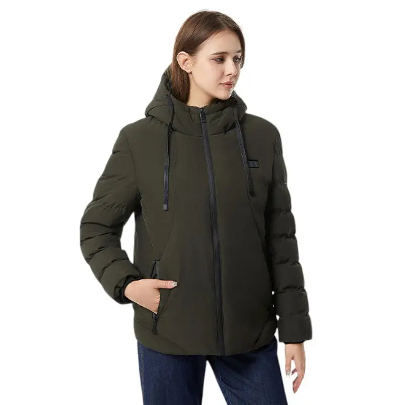Heated hooded jacket