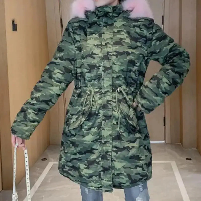 Womens camo puffer jacket