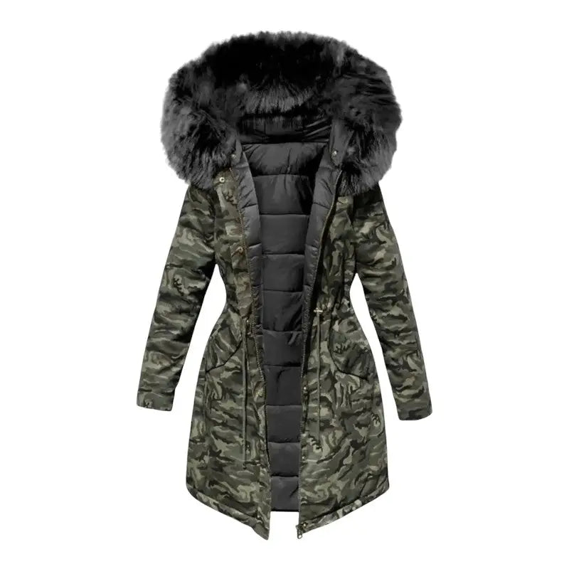 Womens camo puffer jacket