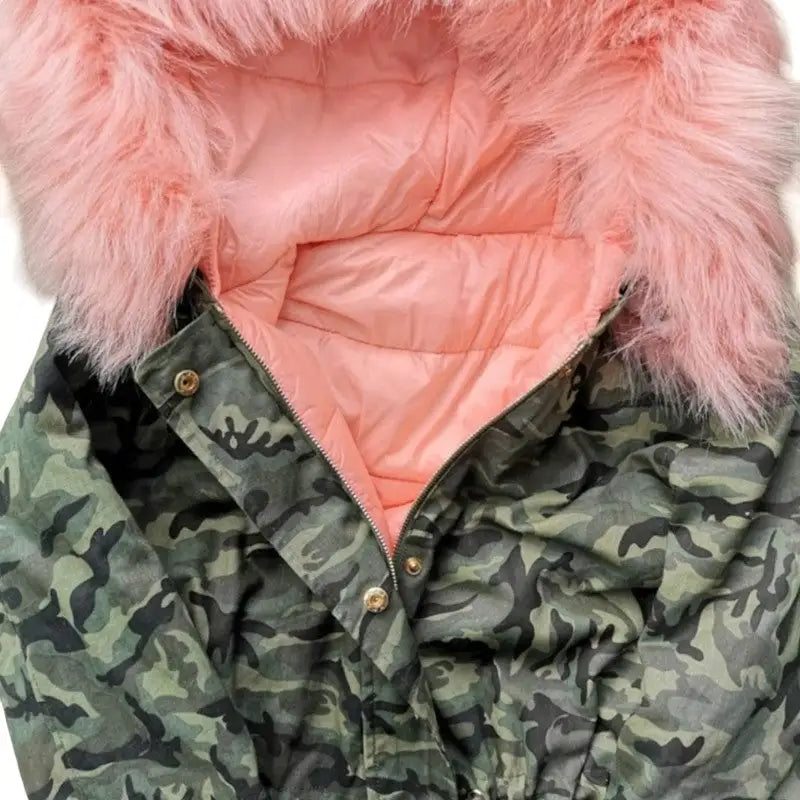 Womens camo puffer jacket