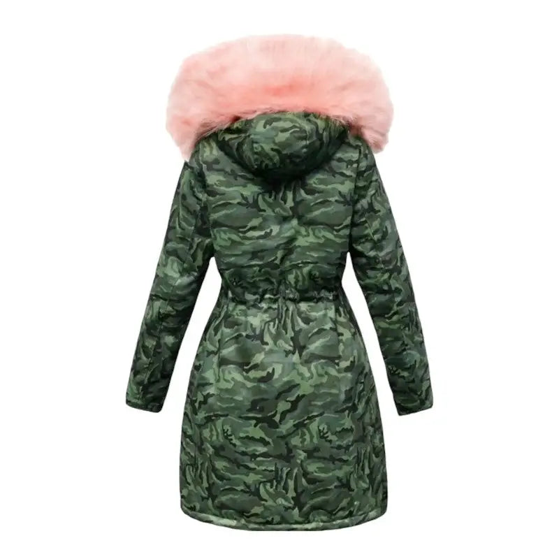 Womens camo puffer jacket