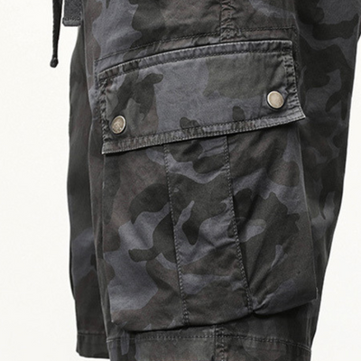 Drawstring Camo Cargo Shorts