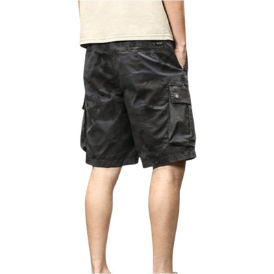 Drawstring Camo Cargo Shorts
