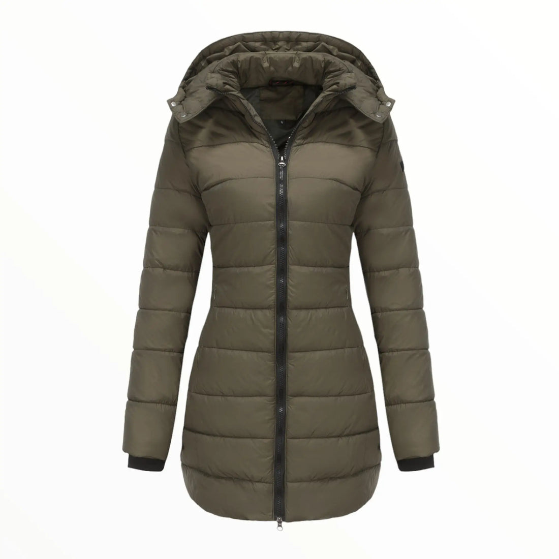 Womens long puffer jacket