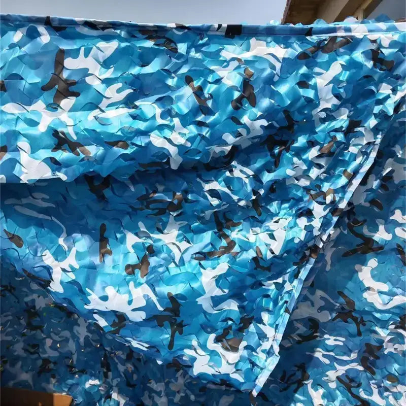 Blue camouflage netting