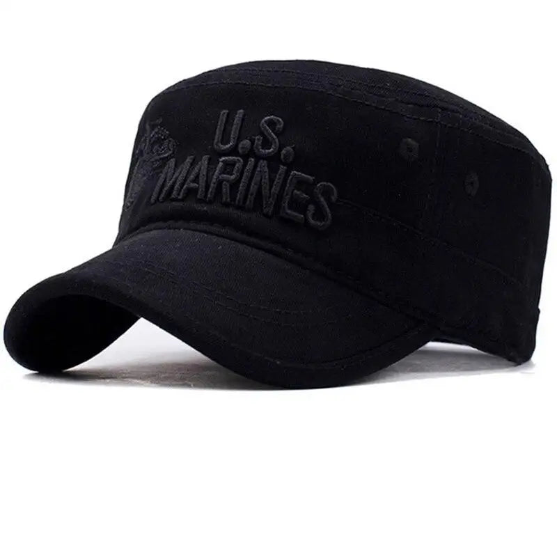 Flat top military cap