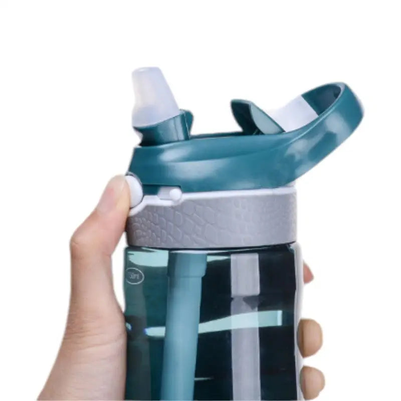 Plastic water bottle with filter