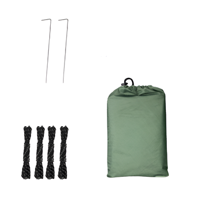 Green camping tarp