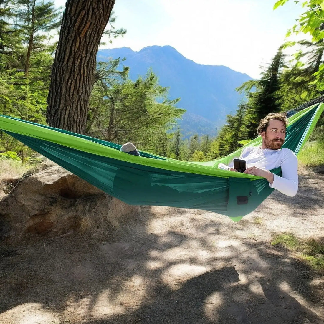 Double camping hammock tent