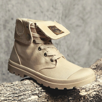 Hunter canvas desert commando boots